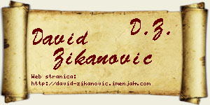 David Žikanović vizit kartica